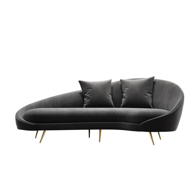 Slender Modern Curved Three Seater Sofa- | Get A Free Side Table Today