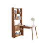 ST351 Office Desk With Side Bookcase, Walnut- | Get A Free Side Table Today