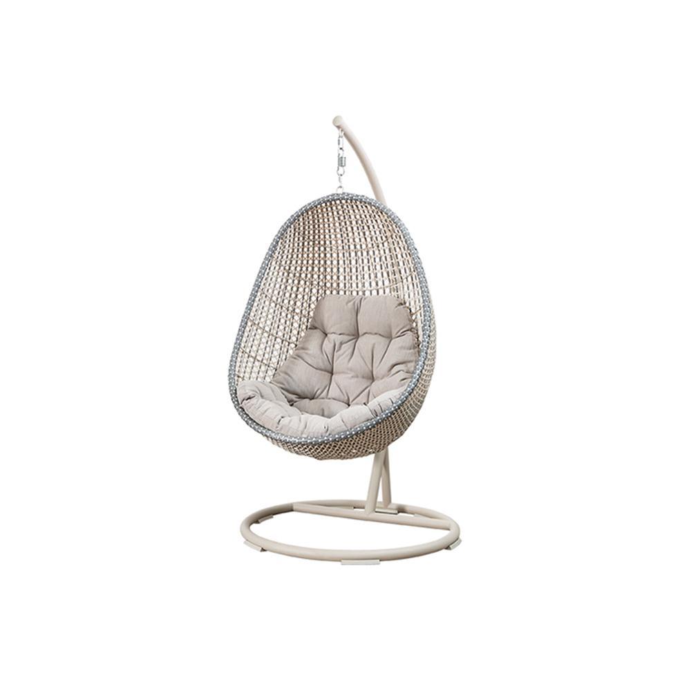 Sutton Garden Rattan Hanging Egg Chair with Stand, Indoor/ Outdoor Furniture- | Get A Free Side Table Today