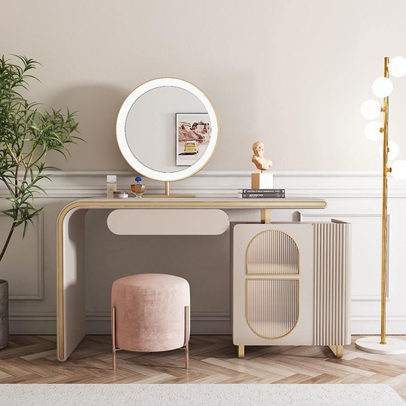 Swan Dressing Table, Gold- | Get A Free Side Table Today