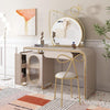 Swan Dressing Table, Gold- | Get A Free Side Table Today