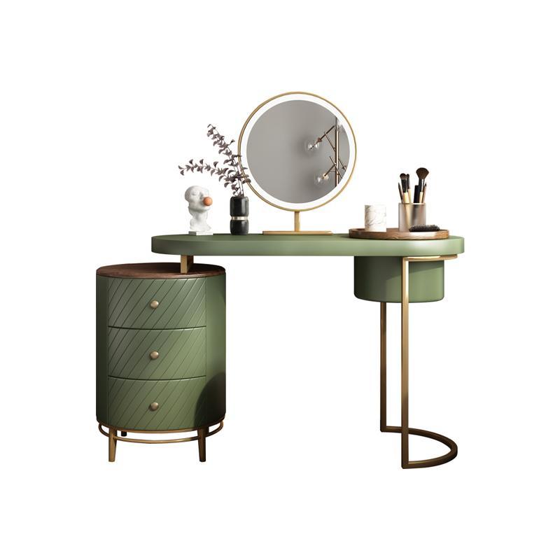 Tandy Dressing Table, Green/ White/ Black And Gold- | Get A Free Side Table Today
