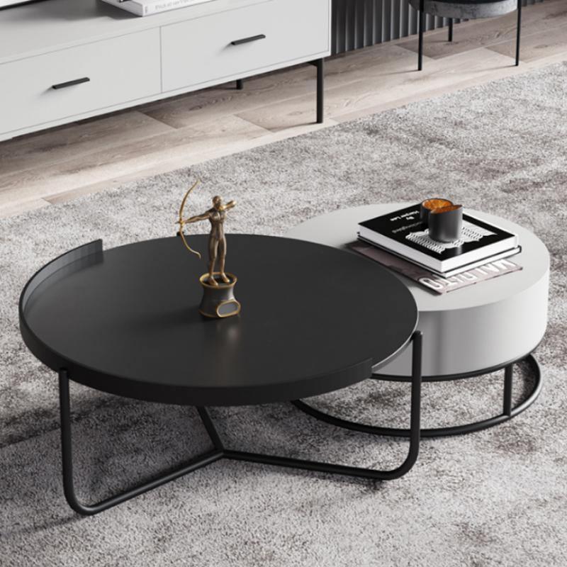 Teddy Nesting Coffee Table, Black And Grey- | Get A Free Side Table Today