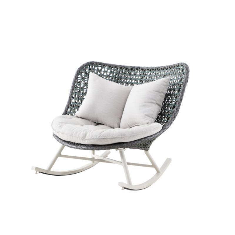 Temescal Rattan Garden Rocking Chair, Indoor/ Outdoor Furniture- | Get A Free Side Table Today
