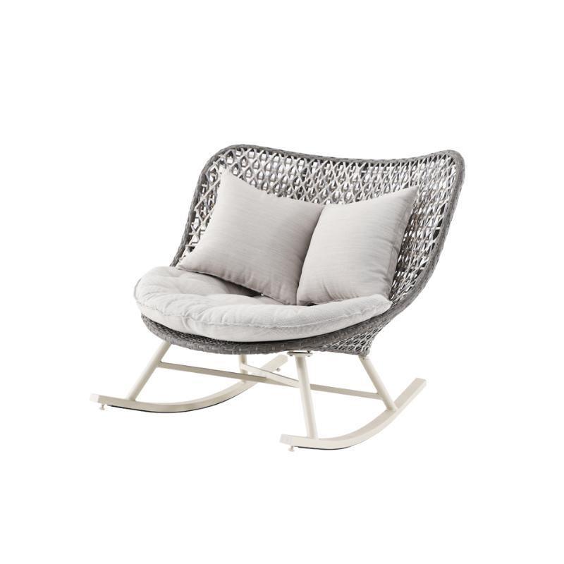 Temescal Rattan Garden Rocking Chair, Indoor/ Outdoor Furniture- | Get A Free Side Table Today