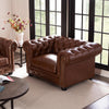 The Chesterfield Armchair, Real Leather- | Get A Free Side Table Today