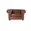 The Chesterfield Three Seater Sofa, Real Leather- | Get A Free Side Table Today