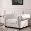 The Chesterfield Three Seater Sofa, Real Leather- | Get A Free Side Table Today