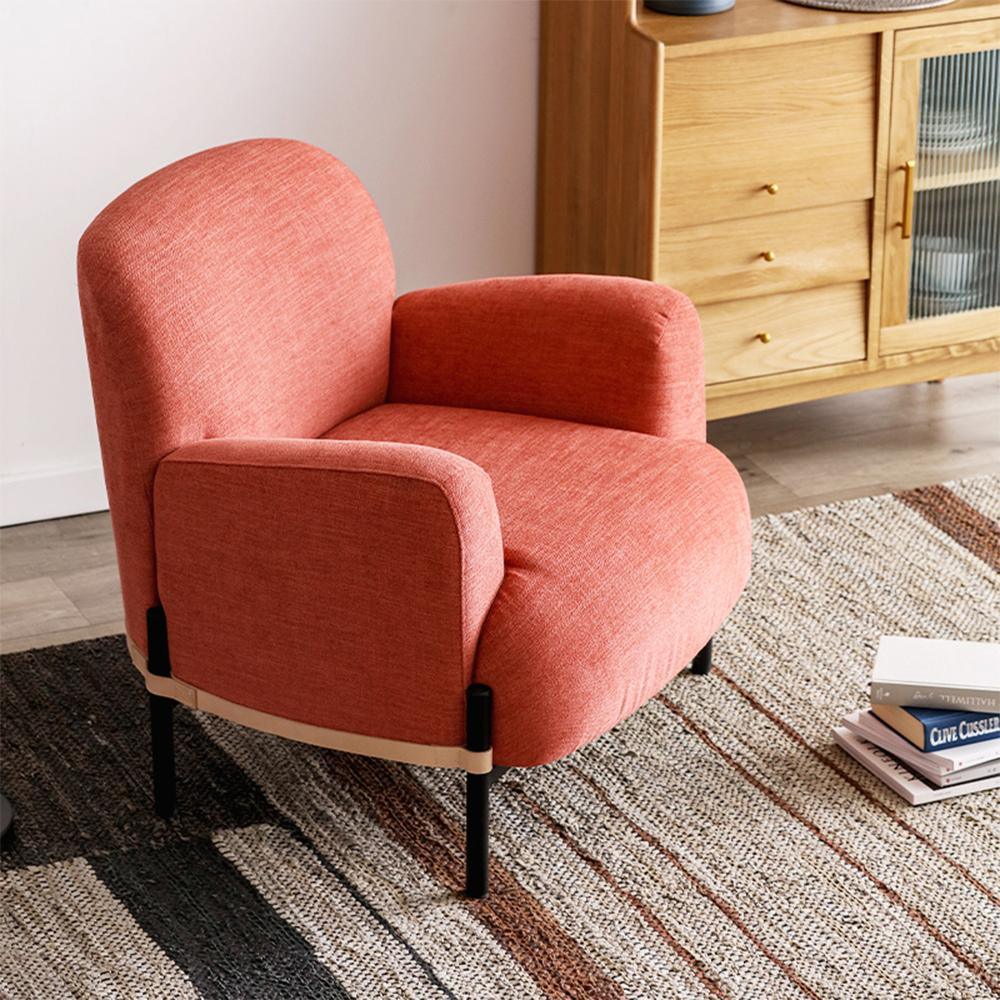 TK215 Armchair, Linen-Cotton- | Get A Free Side Table Today