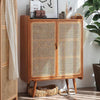Tulma Cabinet, Rattan & Oak- | Get A Free Side Table Today