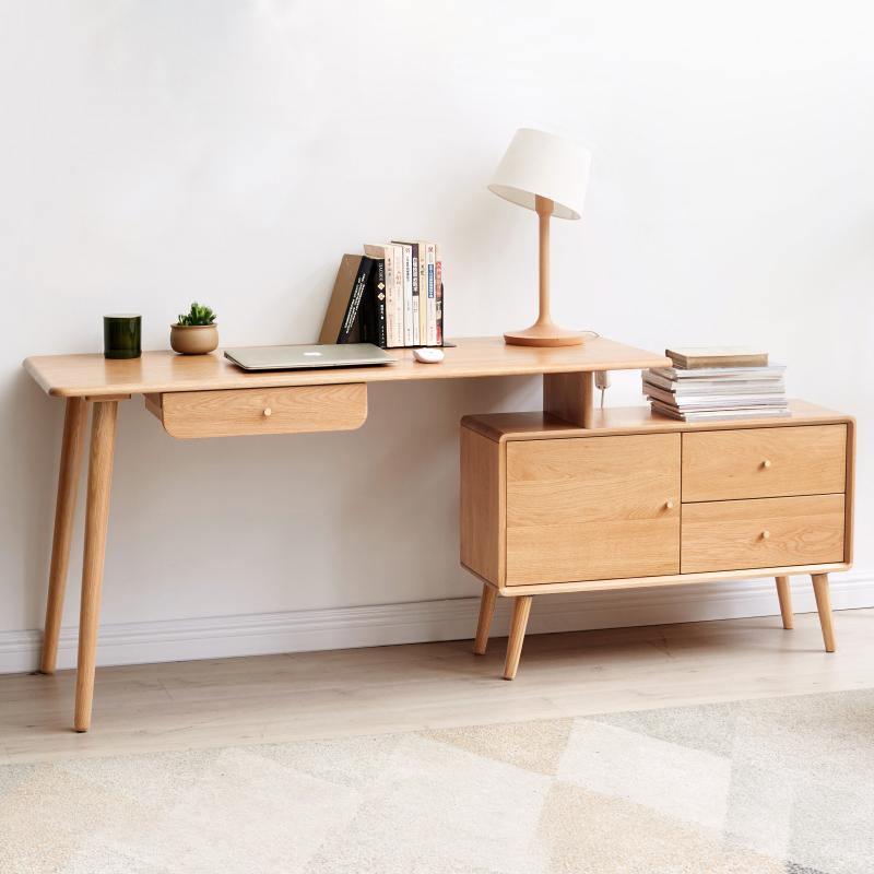 Vancleave Office Desk, Ash- | Get A Free Side Table Today