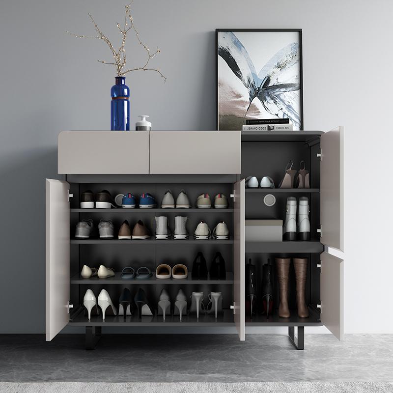 Vida Shoe Storage, Grey- | Get A Free Side Table Today